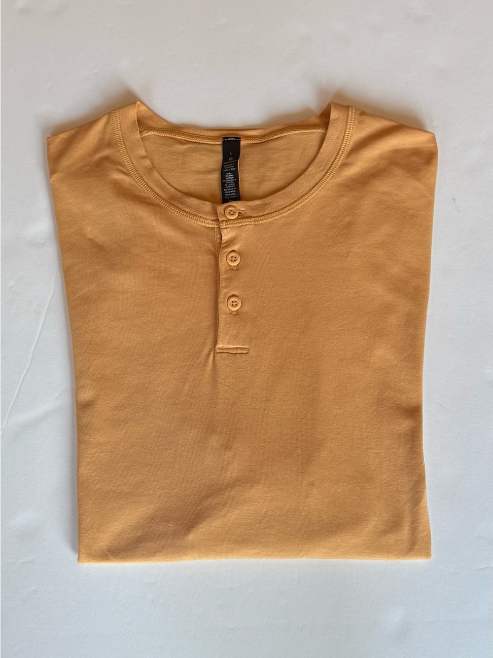 lululemon Men's L/S NWT Henley Mustard Yellow